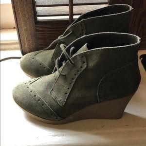 Olive Green Booties